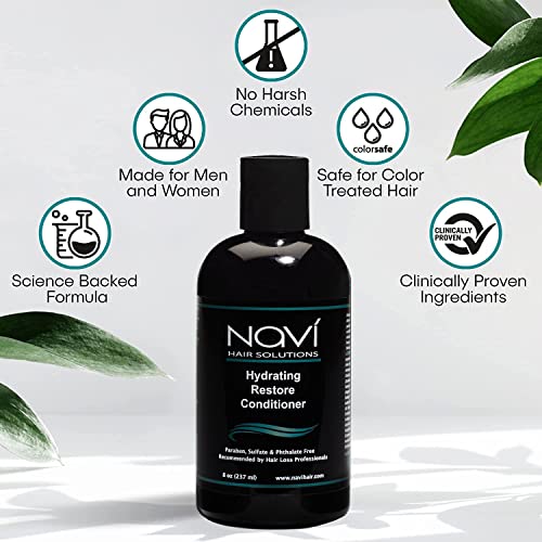 Navi Hair Loss Conditioner To Restore Hair Growth, Moisturizing Conditioner Safe For Color Treated Hair, Dht Blocker For Thinning Hair, Hair Regrowth And Thickening For Men And Women, 8 Oz #TOP5
