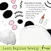 Pinwheel Crafts Beginner Sewing Kit for Kids 8-12 - Easy DIY Panda Pillow Kit - Learn to Sew - Kids Sewing Craft Gifts - Make Your Own Stuffed Animal Panda Plush Toy