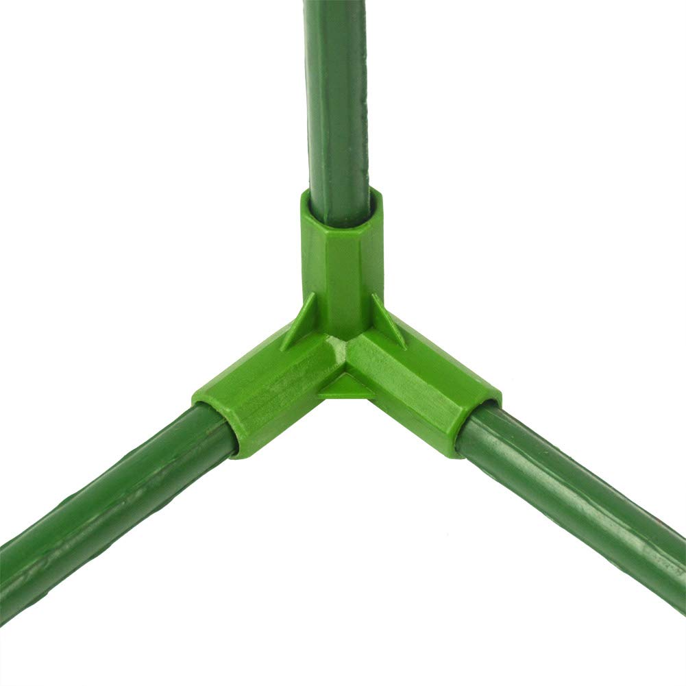 Gardening Will 10 conectores de PVC de 3 vías de 11 mm para marcos de invernadero resistentes