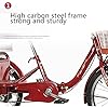 WRHOPR Adult Trike, Tricycle for Adult 3 Wheel Bikes, Adults Tricycle 1 Speed Trike 3 Wheels Bike for Shopping Picnic Outdoor Sports with Shock-Absorbing Front Fork and Child Back Seat #3