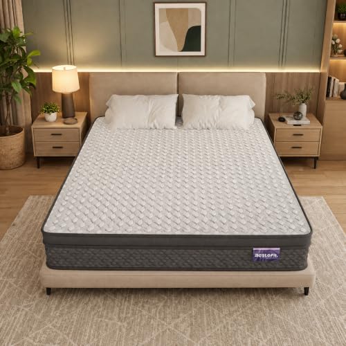 Image of RESTOFIT Premium Euro Top Cloud 6 Inch Queen Orthopedic HR Foam Mattress (78x60x6) | Medium Firm Comfort | Breathable Viscose Cotton Fabric | Pressure Relief | 11-Year Warranty