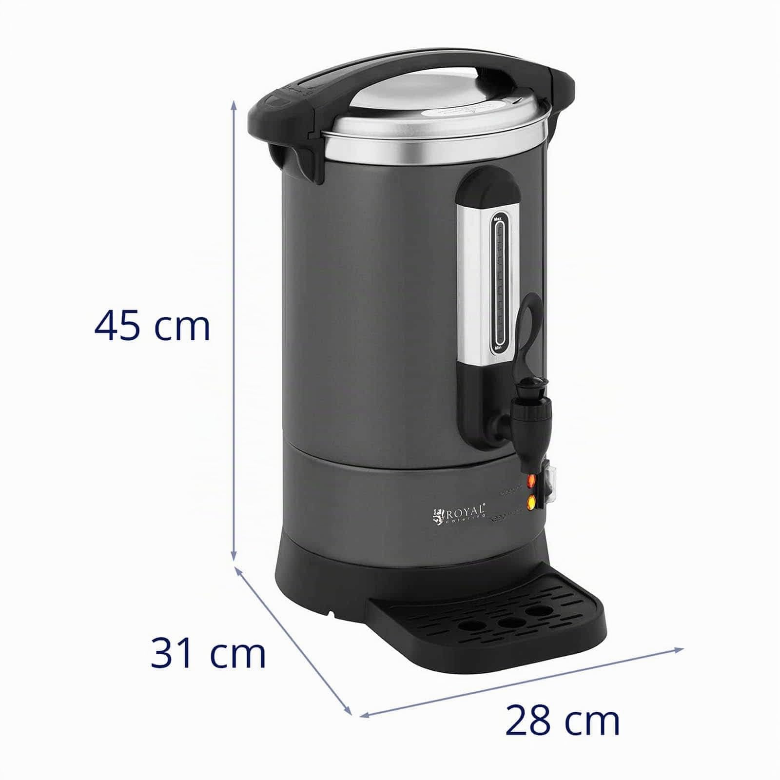 Royal Catering RC-WBDWTC6G Cafetera de Filtro Automática 6 L Acero Inoxidable Gris
