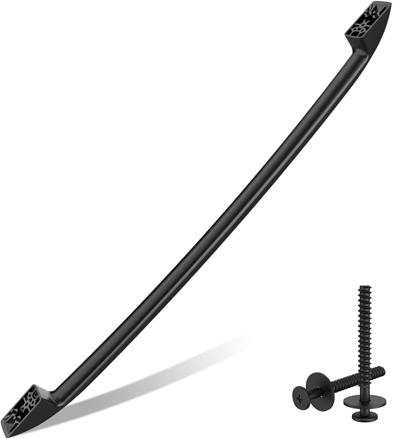 Upgraded WB15X10047 Range Oven Door Handle Compatible with General Electric Ge Hotpoint Stove Parts Door Handle,Black Oven Handle Replacement with 316433300 Screws