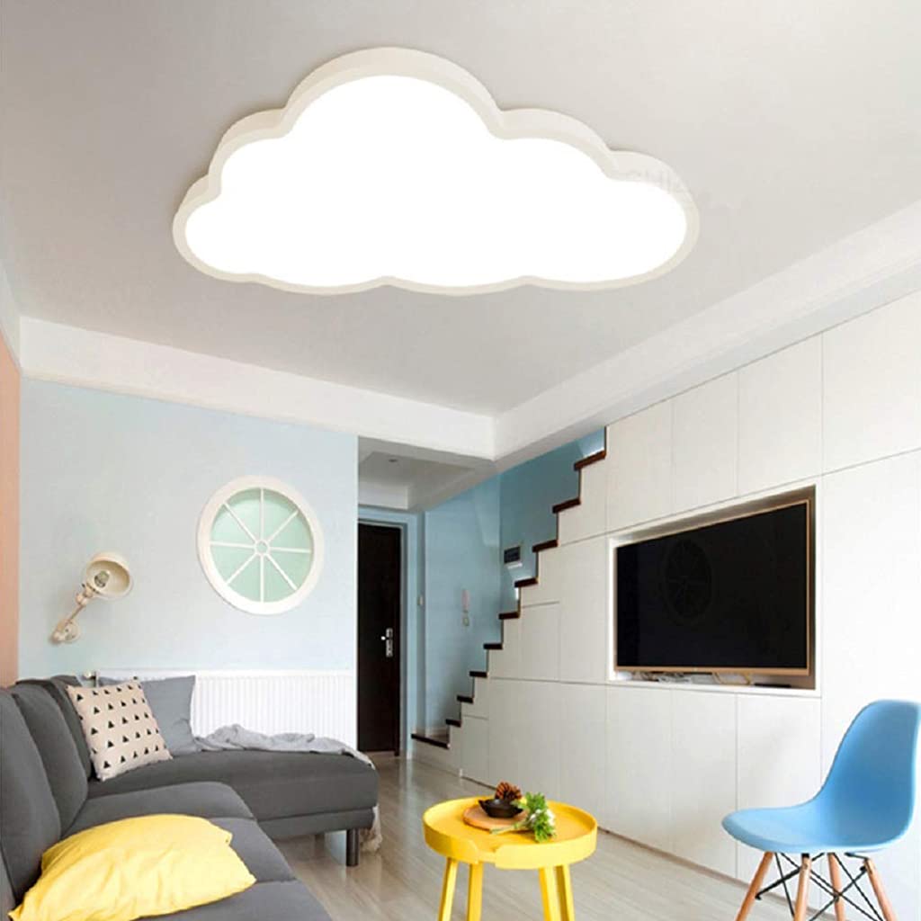 Kinder Deckenleuchte Ultradünne 36W LED Deckenlampe Dimming Mit Fernbedienung Wohnzimmer Lampe Weiß Wolken Beleuchtung Acryl Kinderzimmer Jungen Mädchen Schlafzimmer Esszimmer Studie Hängelampe