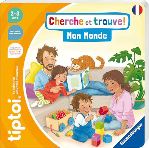 Ravensburger - tiptoi® - Livre interactif - Cherche et trouve - Mon Monde - Jeu éducatif électronique, sans écran - A partir de 2 ans - version française...