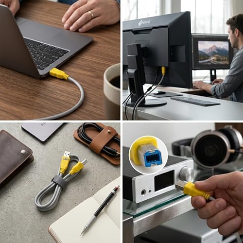 Image of COOLCOLD Printer Cable | USB 3.0 10M (32.8ft) - Extra Long USB A to B Cable for Printer, Scanner & External Hard Drive - 5Gbps High-Speed Data Transfer, Durable Shielded Compatible with HP, Canon