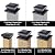 Dynaming 6 Pack Solar Post Cap Lights, Outdoor Decorative Solar Lights Black Shell Caps Fit 4x4 5x5 6x6 Vinyl/Wooden Posts, Brightness Warm White LED Lighting for Garden Fence Deck Patio