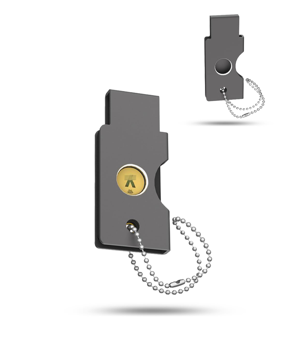 Case for Yubico YubiKey 5C NFC Security Key Hard Metal Cover Shield Gray