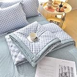 Fansu Reversible Colcha Acolchada Fina Suave Cubrecama Rellenos Finos Toda Temporada Edredón Estampada Colchas Bouti Cama 90/135/150, Manta para Sofa (100x150cm,Elegancia)