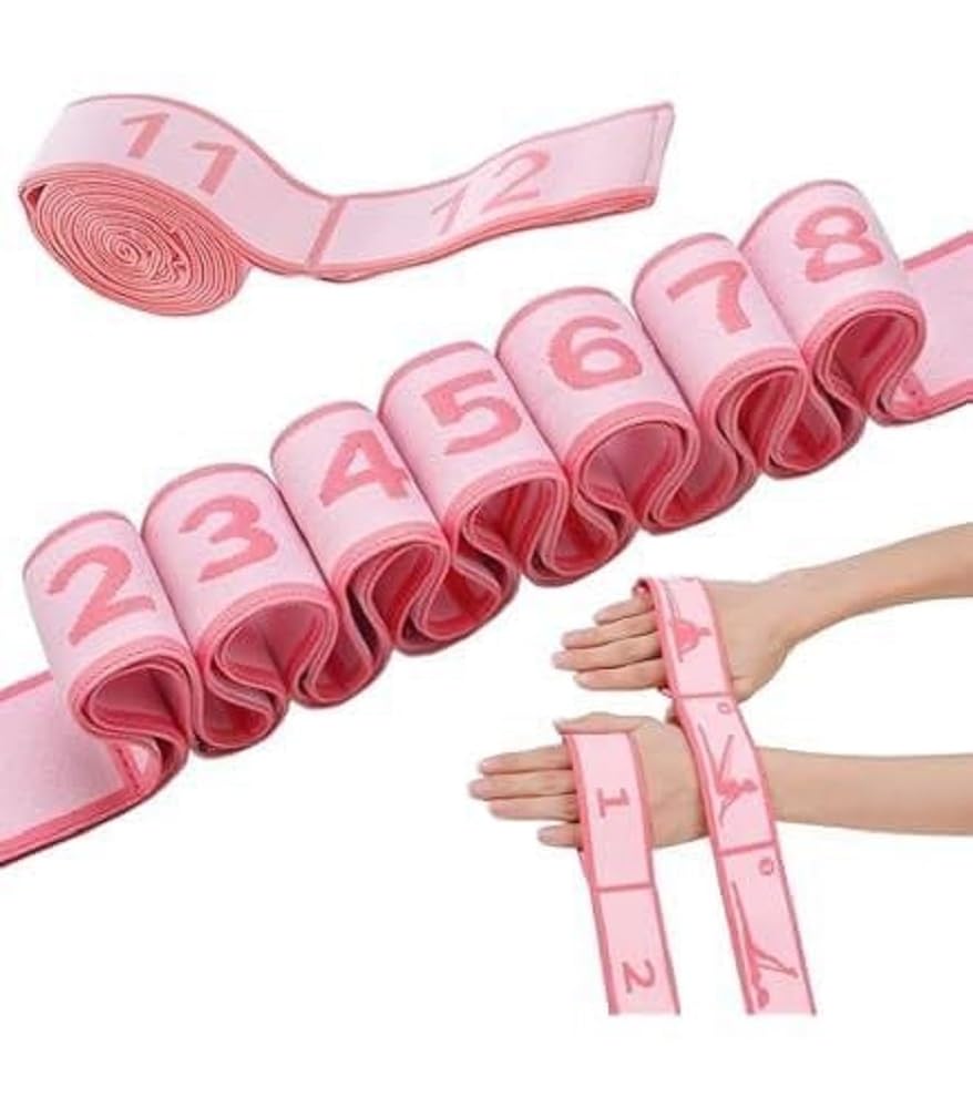 Yoga Stretch Strap with 10 Loops Numbered Position Guide - Elastic Multi Loop Resistance Band for Flexibility Training, Physiotherapy Rehabilitation, Leg Stretching Exercise for Home Gym Pilates-image-35