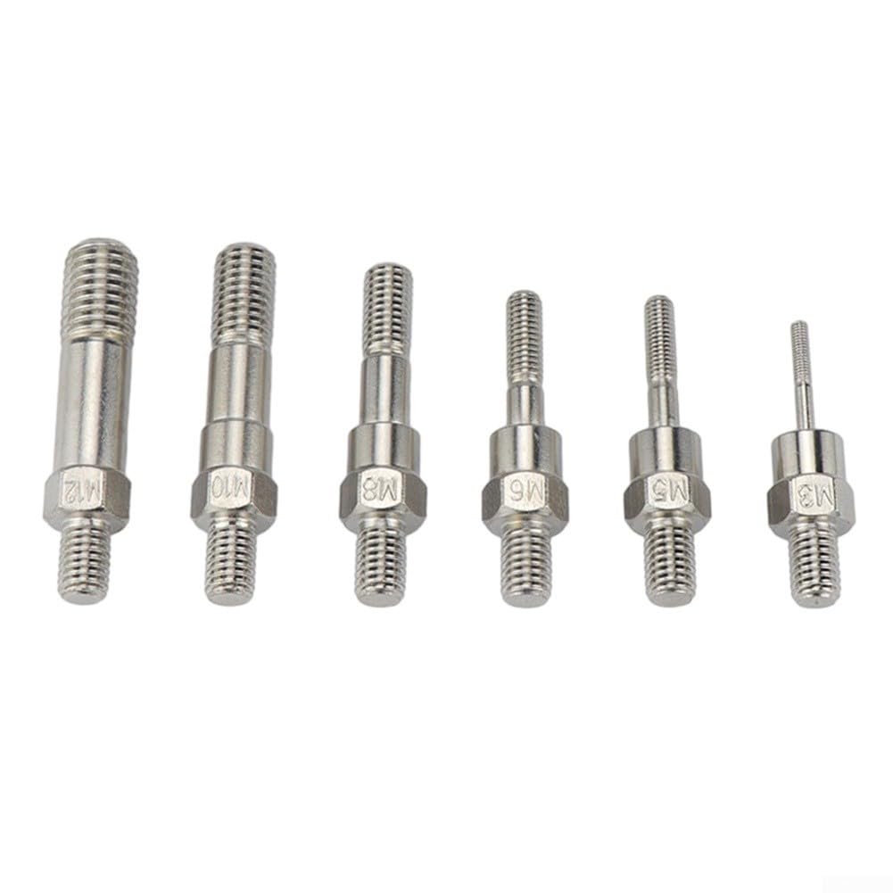 Accessori efficienti per rivettatrici, testa del mandrino e viti per asta di trazione per BT606 BT605 BT607, compatibili con più dimensioni (M8)