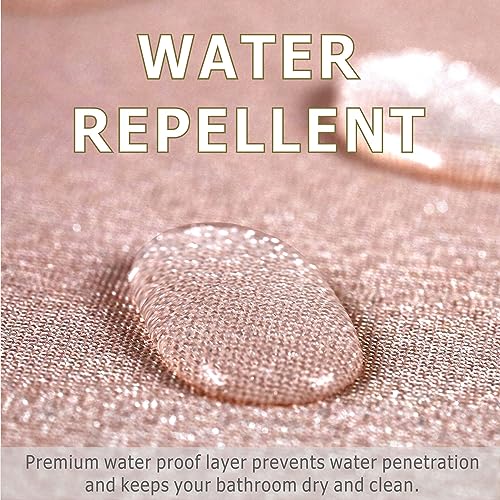 Rideau de douche 183 x 200 cm polyester rose imperméable