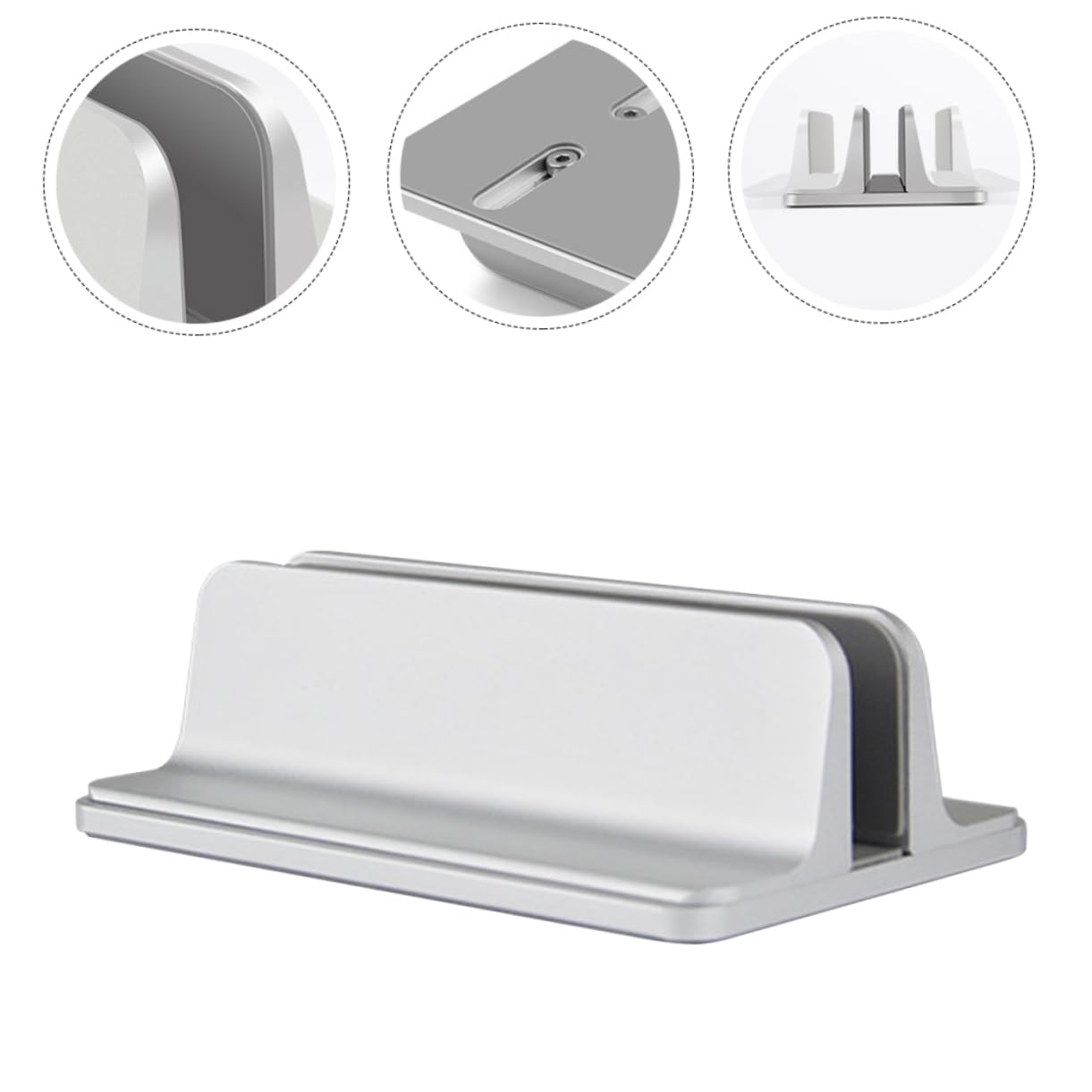 NUOBESTY Supporto Verticale Per Laptop Supporto Da Tavolo in Lega Di Alluminio Archiviazione Verticale Spazio Design Stabile