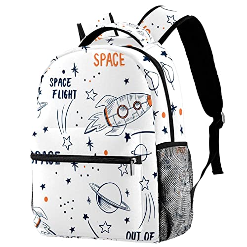 Sac à dos fusées spatiales léger et grand cartable scolaire mixte