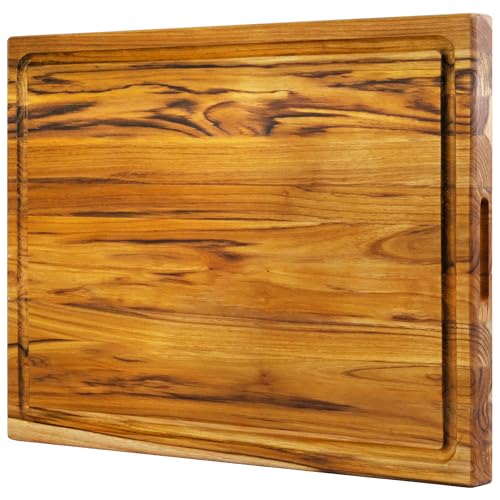 VaeFae Large Teak Wood Cutting Board, Heavy Kitchen Chopping Board for Meat and Vegetables, XXX-Large Size (24 x 18 inches)