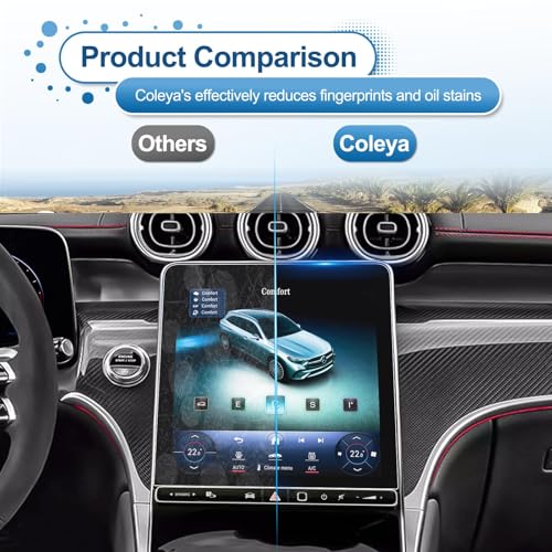 Coleya (2Pack) Mercedes C300 (2022-2026)/GLC300 (2023-2026) Screen Protector for (11.9In Navi+12.3In Dash) Displays, 9H Tempered Glass 2024 2025 2026 C-Class/GLC-Class/CLE Coupe/SL Accessories by Coleya - Used condition - Image 6