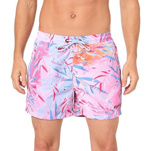 HUGO Men's Standard Tropical Leaf Swim Trunk