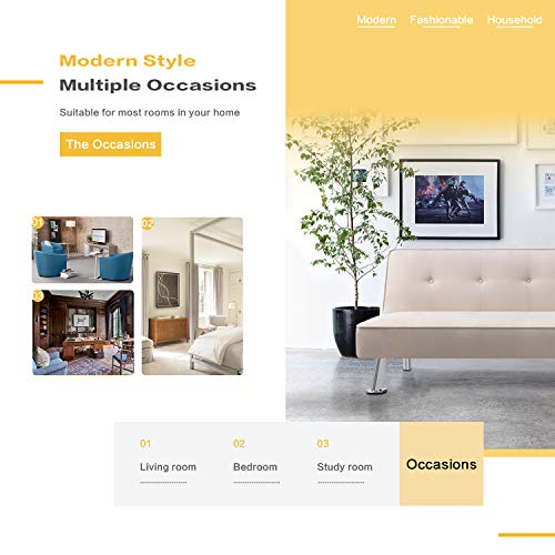 image for Furmax Futon Sofa Bed Convertible Sleeper Couch Bed for Living Room Mo