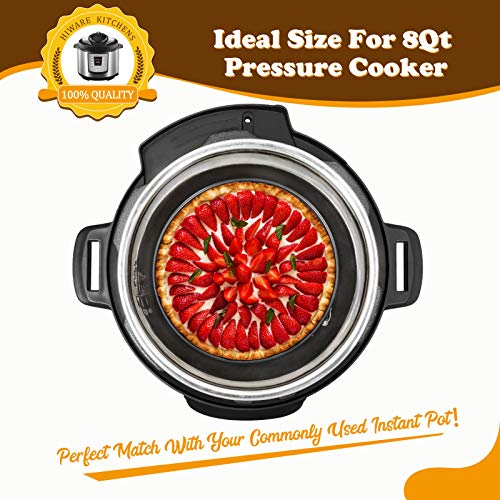 Image of HIWARE 8 Inch Non-stick Springform Pan with Removable Bottom - Leakproof Cheesecake Pan