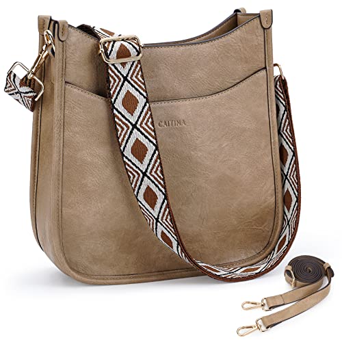 Image of Women's Shoulder Handbags Fashion Vegan Leather Crossbody Bag Shoulder Purse For Ladies with 2PCS Adjustable Strap