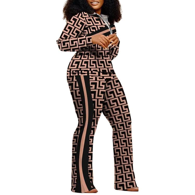 Ensemble léopard extensible avec fermeture éclair et legging moulant taille S - 2