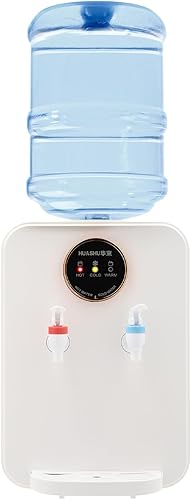 Dispensador de agua fría y caliente, dispensador de enfriador de agua para encimera de 5 galones, dispensador de agua de carga superior para el