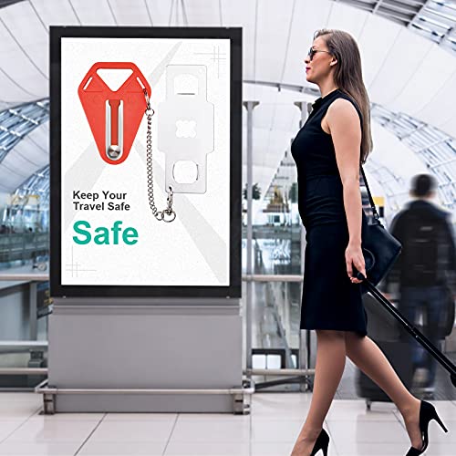 Portable Door Lock Home Security Door Lock And 4 Pack Magnetic Door Stop #TOP4