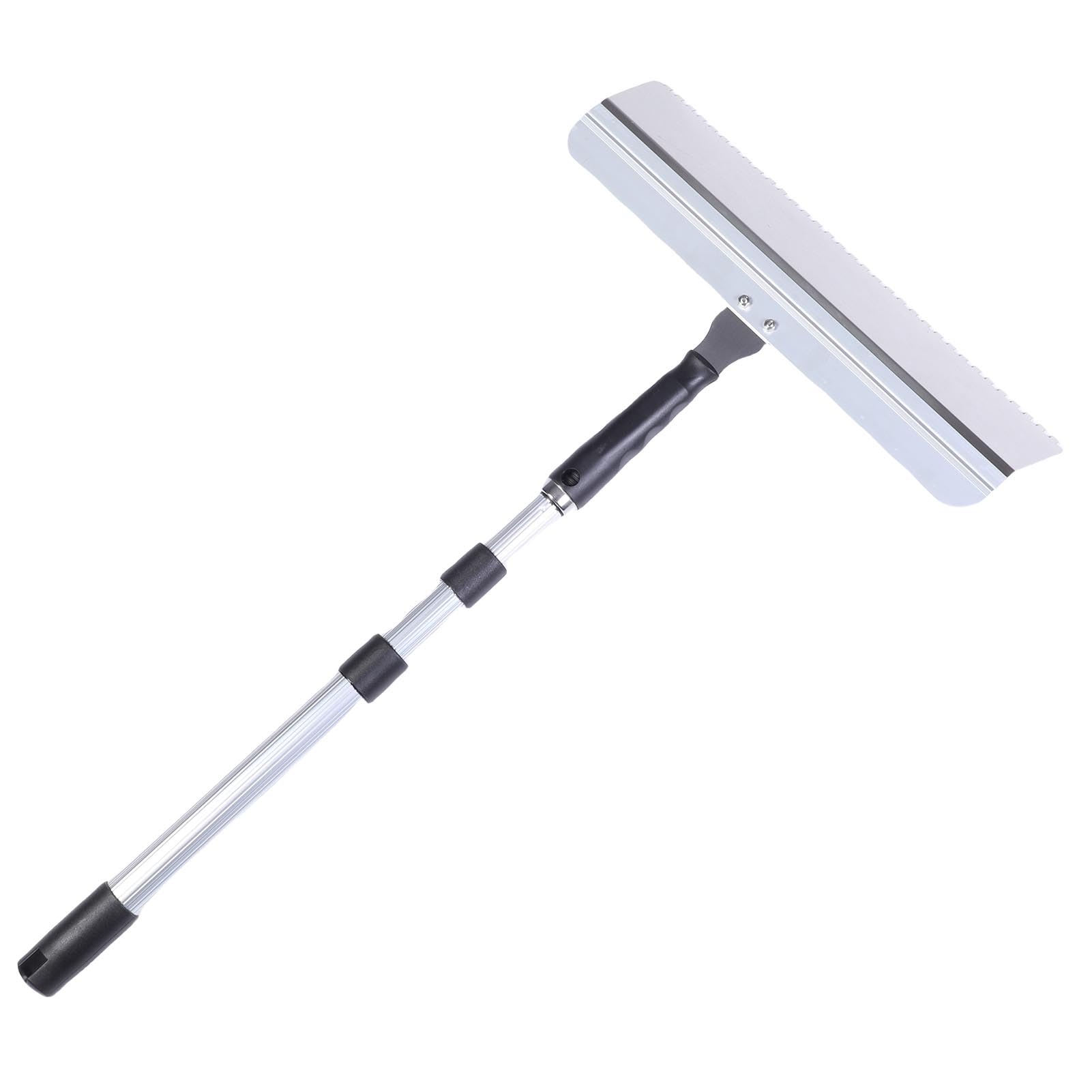Raspador de Piso Autonivelante para Cemento, 1 6 Pulgadas, 3 Cuchillas |3 Cuchillas Intercambiables, Telescópico 50-100CM, Escobilla de Goma Autonivelante para Eliminación de Pintura de Pisos,
