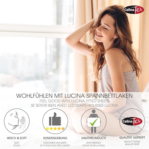 CelinaTex Jersey Topper Spannbettlaken Lucina Doppelpack 90x200-100x200cm anthrazit grau 100% Baumwolle gekämmt bis 12cm Matratzenhöhe Oeko… – Ansicht 3