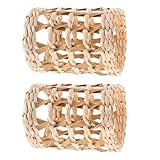 DIYEAH Fundas de Paja para Jarrones Pequeños 2 Piezas, Cubiertas Creativas de Ratán para Vasos, Accesorios Decorativos Hogar, Protectores Aislantes para Tazas y Jarrones de Flores