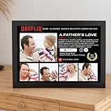 Father'S Day Personalized Gift, A Fathers Love Custom Wall Art, Best Dad Ever Movie, Dad Frame, Dadflix, Movie Poster Canvas, Personalized Dad Gifts, Happy Fathers Day Wall Art