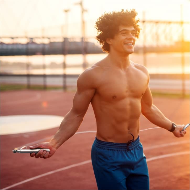 RS SPORT Corda Per Saltare Professionale, Corda Da Saltare Regolabile con 2 Cavi, Jump Rope, Corda Crossfit, Boxe, Pugilato, Palestra, Fitness, Jumping Speed Rope, Allenamento Per Uomo e Donna