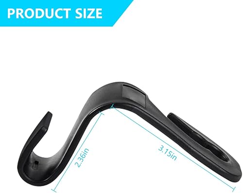 Miniatura 2 de Mandark 2 ganchos para reposacabezas de asiento de automóvil, bonitos ganchos con lazo para bolsos y bolsos, accesorios de decoración interior,