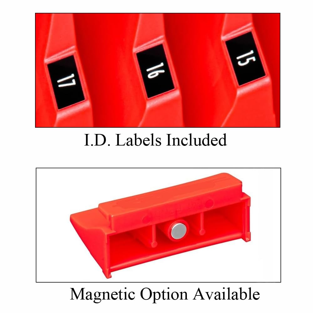Magnetischer Schraubenschlüssel-Organizer, Werkzeughalter für Werkzeugkasten, Schublade für Werkzeugkasten, Wandmontage, Zangenhalter, Schraubenschlüssel-Organizer (schwarz), 40 Stück