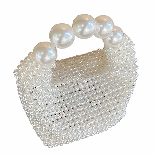 Bolso de mano para mujer con perlas y cuentas artesanales miniatura 5