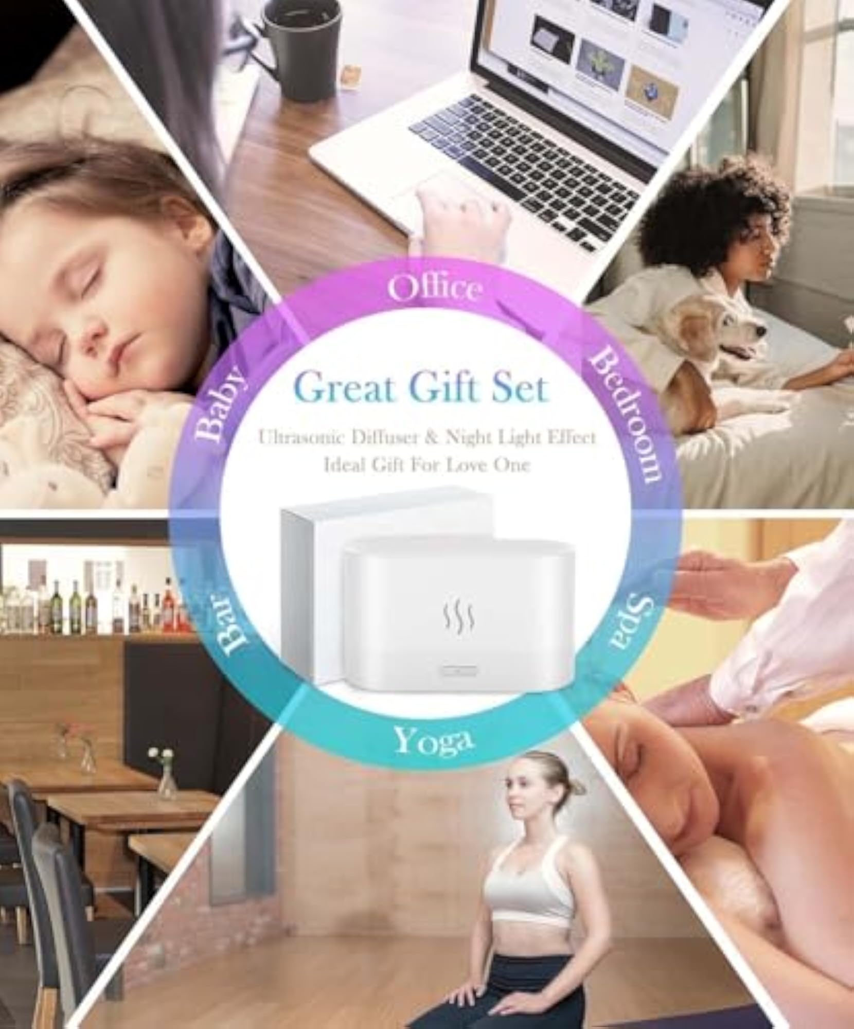 Flame Aroma Diffuser, Ultrasonic Gift