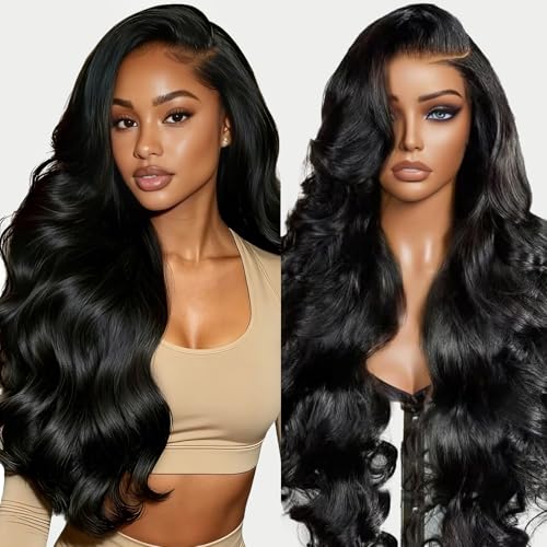 Body Wave Human Hair Wig 180% Density 13x4 Lace Front Wigs Human Hair Wig for Women Brazilian Virgin Human Hair With Baby Hair Pre plucked Natural Hairline Natural Color 16 Inch
