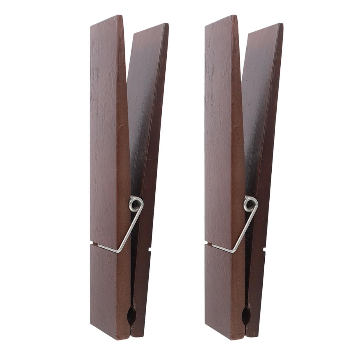 WOONEKY Toallero de Baño de Madera Nogal 2 Pinzas Grandes de 12 Pulgadas, Capacidad Amplia y Diseño Rústico para Colgar Toallas en Baño o Decoración del Hogar