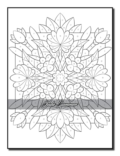 Color by Number Flowers: An Adult Coloring Book with Fun, Easy, and Relaxing Coloring Pages (Color by Number Coloring Books) - Image 37