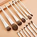 Jessup Makeup Brushes 14Pcs Makeup Brush Set Premium Synthetic Powder Foundation Contour Blush Concealer Eye Shadow Blending Liner Make Up Brush Kit Light Grey T329