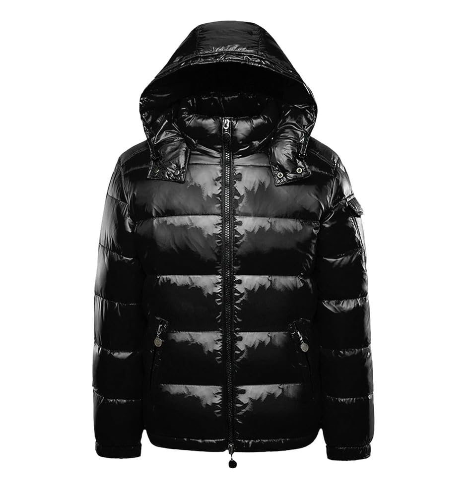 Doudoune for hommes, manteau de veste épais matelassé brillant for hommes, Col montant Hiver Chaud Doudoune Coupe-Vent Fermeture Éclair Outwear Unisexe