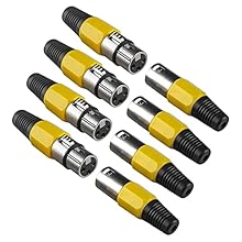 4 set of 3 pin XLR cannon heads (male and female), each set contains 1 piece man and 1 piece woman Material composition: the head is made of metal and the tail is made of rubber, for DMX512 signal cable connector After the male and female docking, th...
