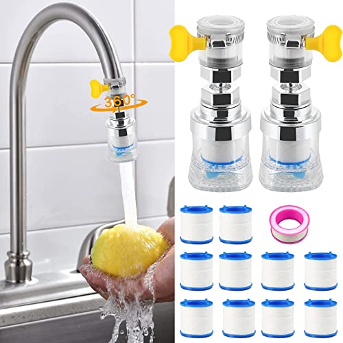 pzlobiet Sink Filter Water Faucet, 360° Rotating Kitchen Water Purifier for Faucet Removes Chlorine Fluoride Heavy Metals Hard Water Softener, Sink Water Filter for Home Kitchen (2 Pcs) pzlobiet Sink Filter Water Faucet, 360° Rotating Kitchen Water Purifier for Faucet Removes Chlorine Fluoride Heavy Metals Hard Water Softener, Sink Water Filter for Home Kitchen (2 Pcs)