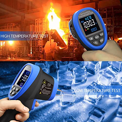 Image of BT-1800C Pyrometer -58F ~3272F (-50~1800℃) IR Temp Gun, D:S 50:1 High Temperature Infrared Thermometer for Industrial HVAC Forge Furnace Metal Smelting (NOT for Human Temp)