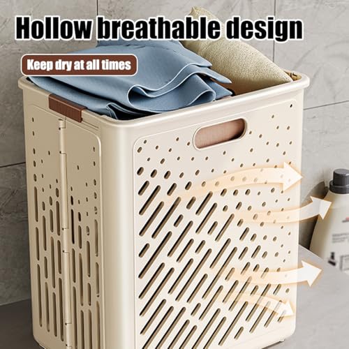 Panier à linge pliable avec roulettes pour ne plus porter le linge - 6