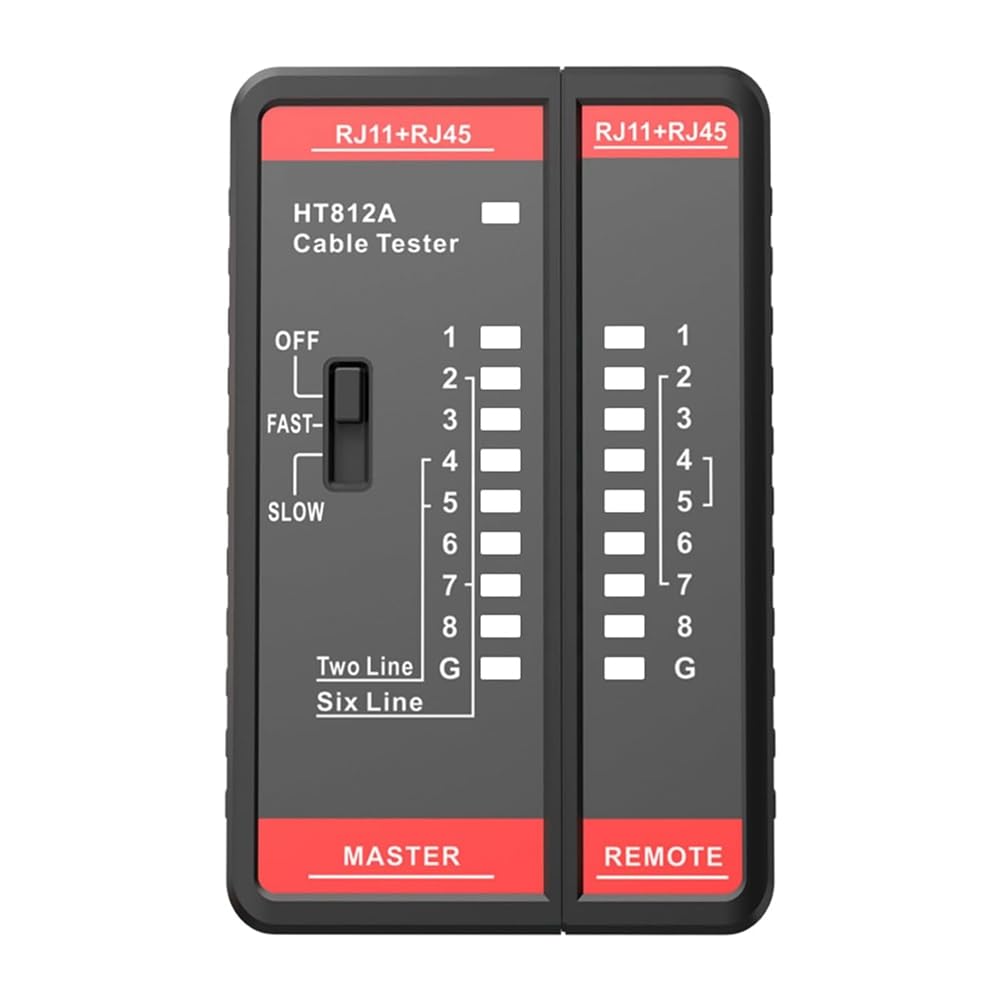 Ehwisbe Wire Telephone Line Test Meter Ht812a Cable Tester Line Finder Rj11 Rj45 Cable Toner Line Finder Tool