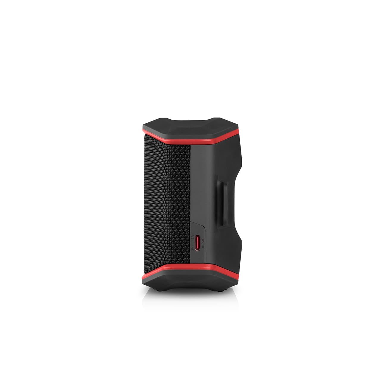 Teufel ROCKSTER GO 2 Bluetooth Speaker - Tragbarer Lautsprecher für draußen, mit Langer Akkulaufzeit (28 h), Wasserdicht IP67, Wireless Musikstreaming, USB Soundcard, Outdoor - schwarz/rot