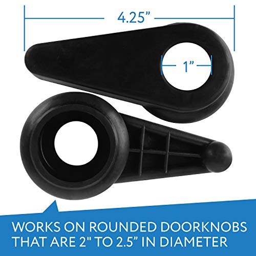 IMPRESA Two Pack Door Handle Extension, Soft Rubberized Doorknob
