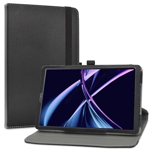 LiuShan pour Acer Iconia Tab A10, Slim PU Cuir Etui et Pliable Stand Folio Coque Couverture pour Acer Iconia Tab A10-21 Tablette 10.1 Pouces, Noir