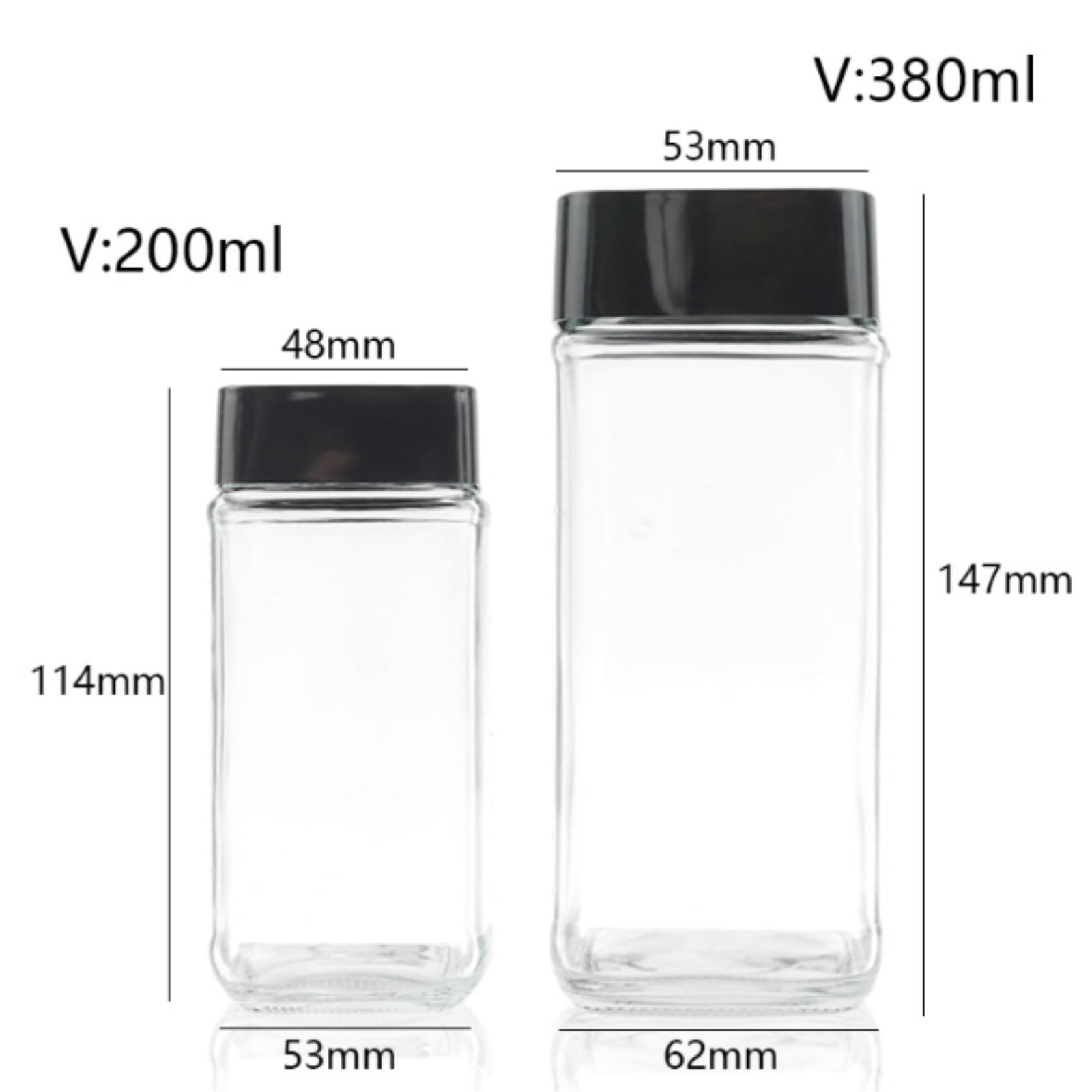 Vorratsgläser - Küche Luftdicht 2 Pcs Glas Lagerung Gläser Lebensmittel Kanister Mit Schraube Deckel For Hause Vorratsdosen